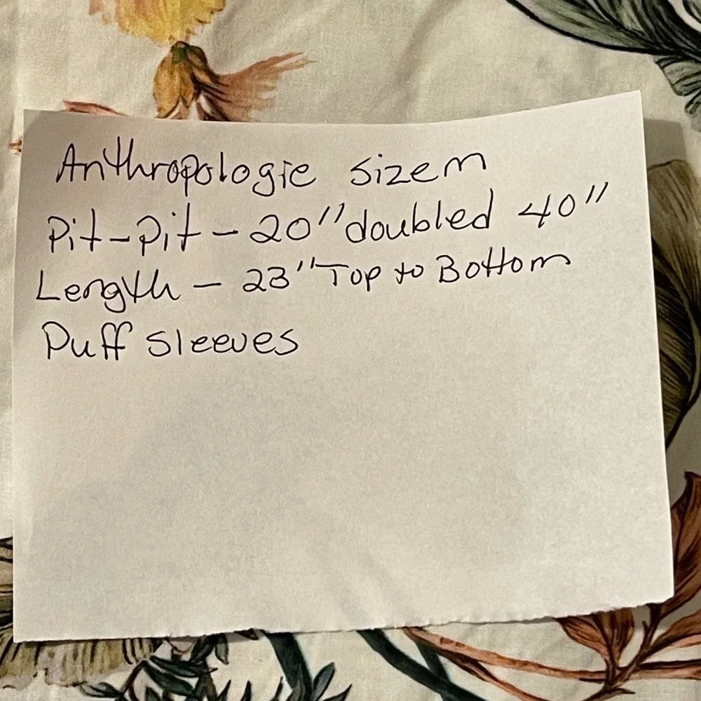 Anthropologie floral puff